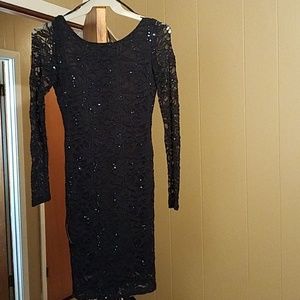 Blue sparkle sexy dress with back out from Macy’s